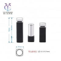 Cosmetic empty lipstick tube packaging clear square lipstick tube