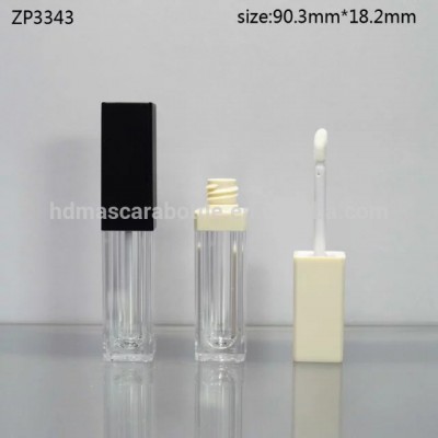 cosmetic packaging square custom acrylic bottle waterproof empty lip gloss case