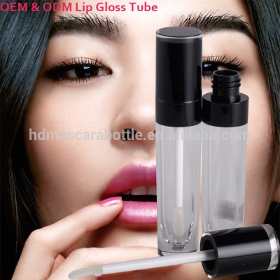 ODM & OEM wholesale 6ml waterproof container lip gloss tube packaging with acrylics cap