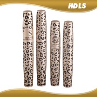 top quality leopard print cylinder aluminum empty cosmetic mascara tube