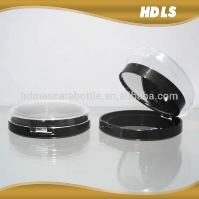 China supplier hot sale customized round black empty makeup compact powder case